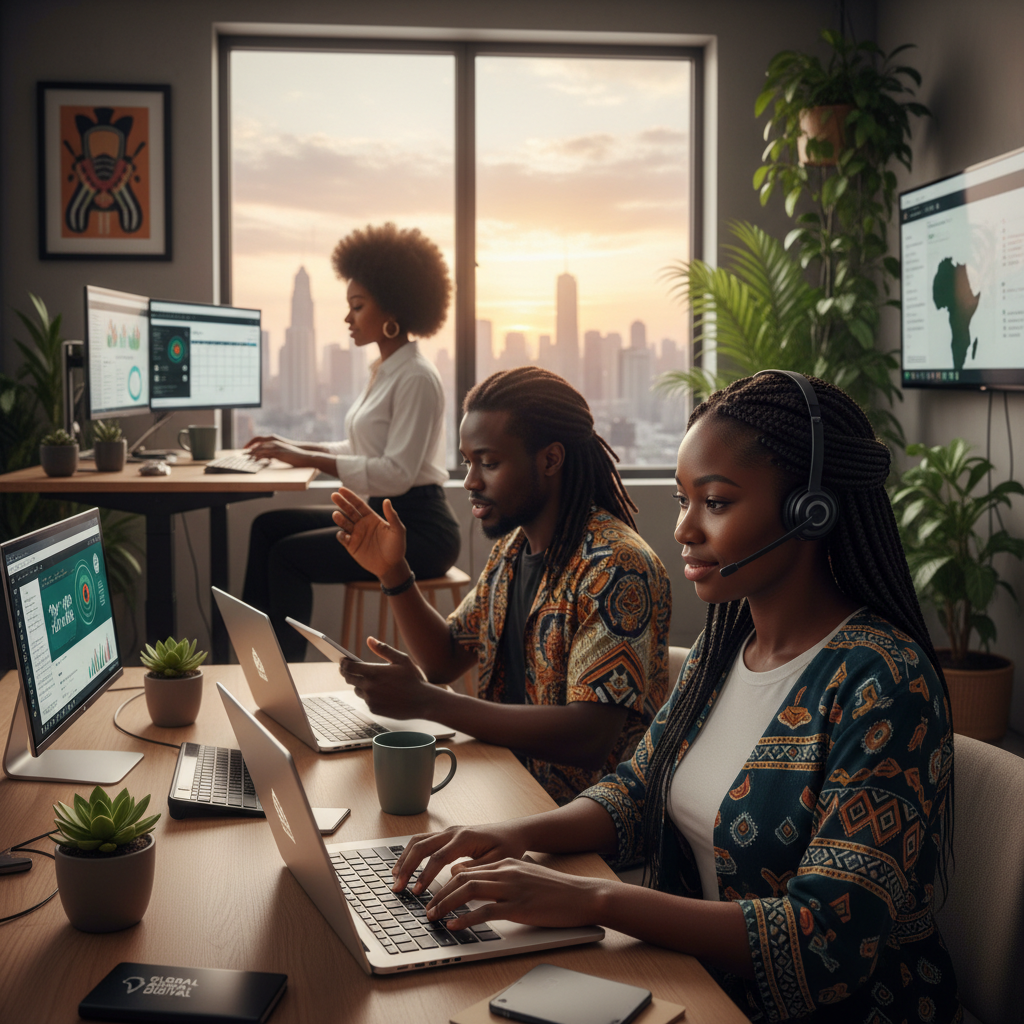 African team working